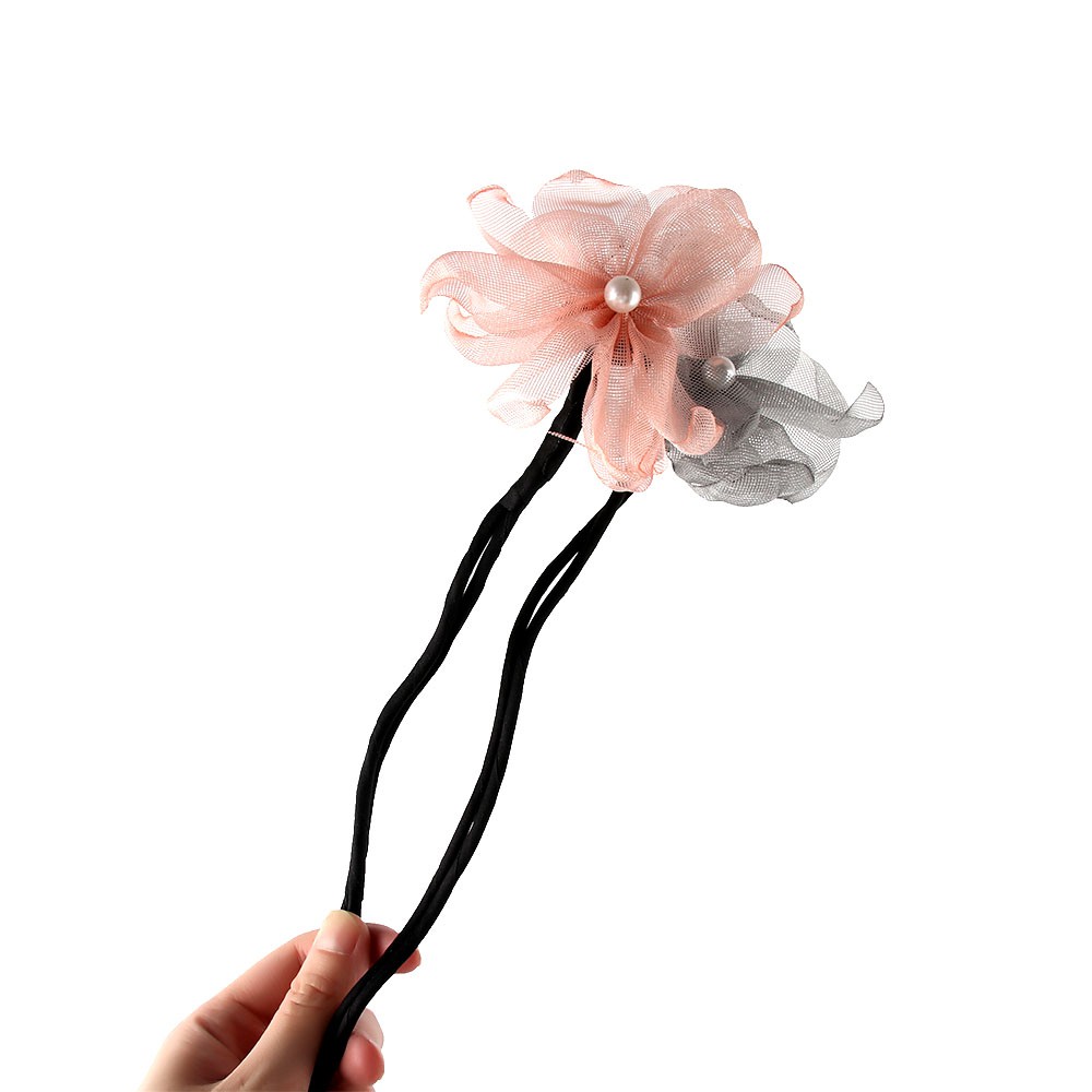 ONLY Women Magic Flower Donut Accessories Hairdisk Quick Bun Maker Beauty New DIY Braid Tool Hair Styling Twist Foam Sponge/Multicolor