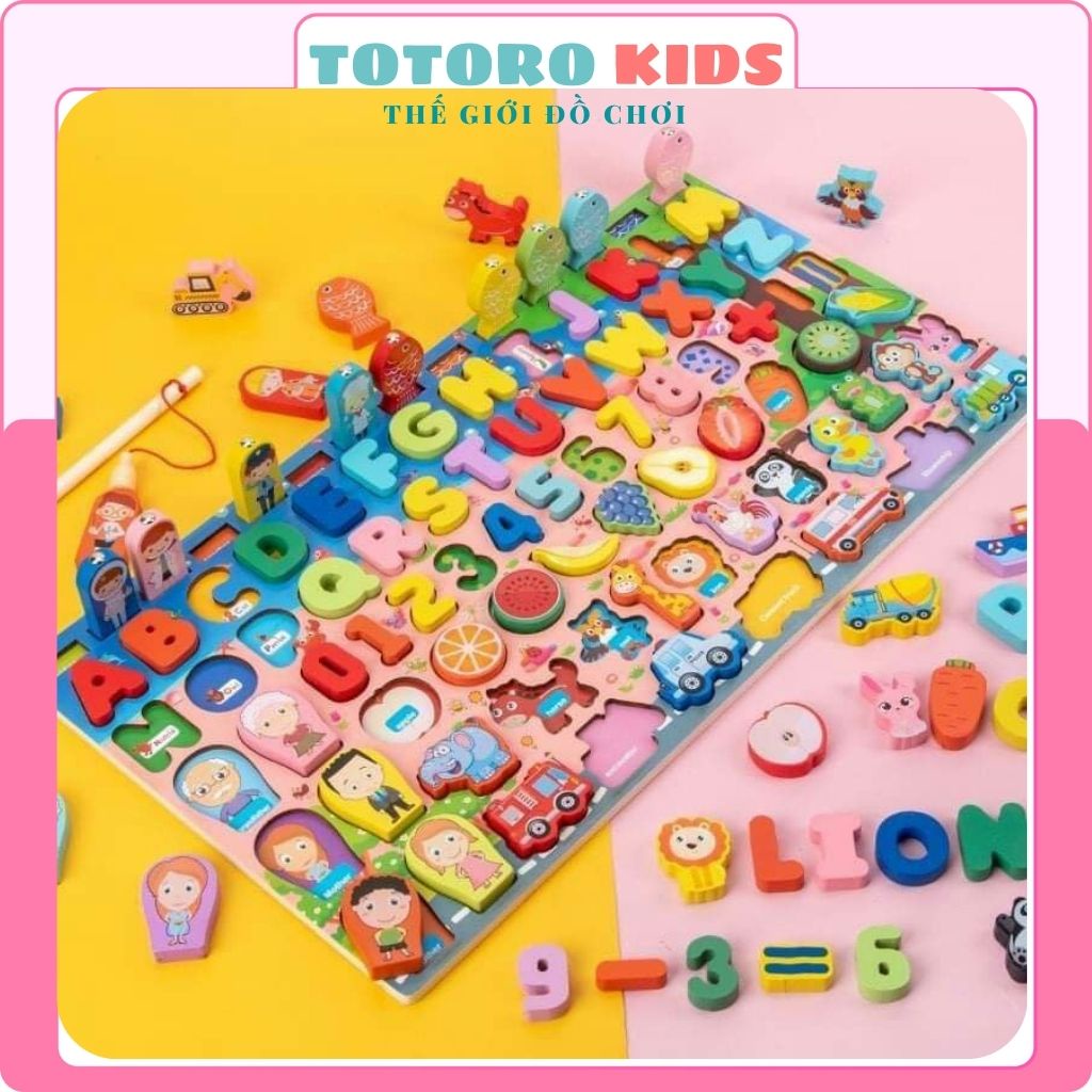 Bộ đồ chơi câu cá bằng gỗ giáo dục trẻ em thông minh phát triển trí tuệ montessori cho bé trai gái giá rẻ