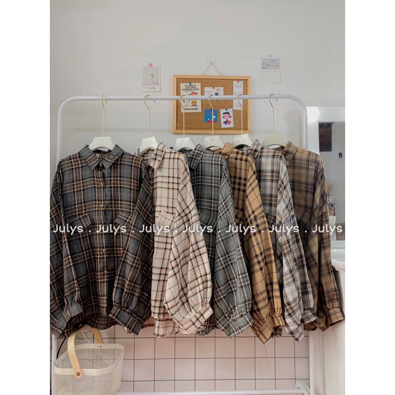 [Mã WASKT304 giảm 15% tối đa 30K đơn 99K] Sơ mi kẻ ulzzang form to (ảnh thật mình chụp kèm video cận chất) | BigBuy360 - bigbuy360.vn