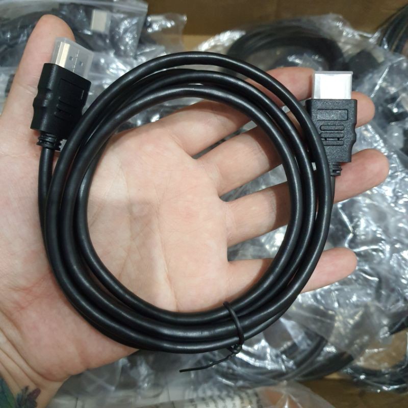 Dây HDMI 1.5m tròn đen loại tốt dùng cho tivi, máy chiếu, camera, máy tính, bảo hành 3 tháng.