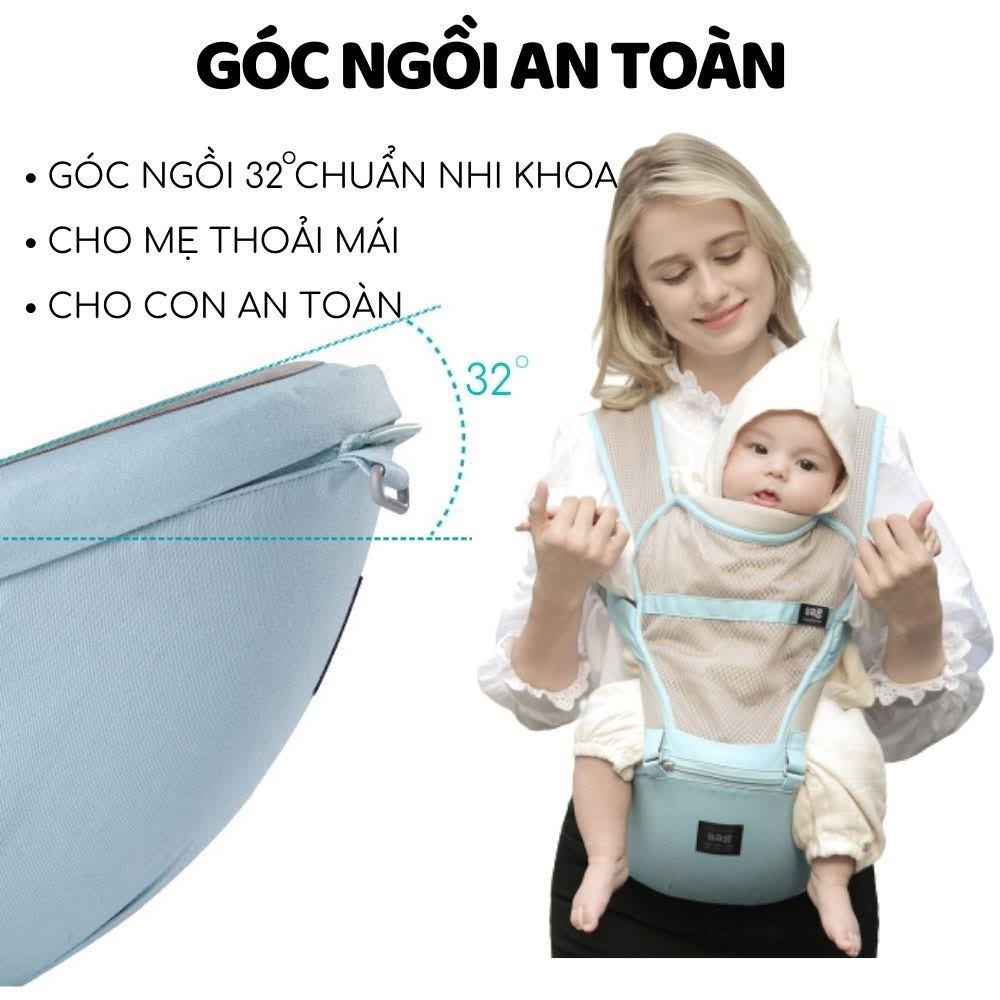 Địu em bé chống gù AAG 6 tư thế ngồi và đeo vai trợ lực cho bé 0-36 tháng