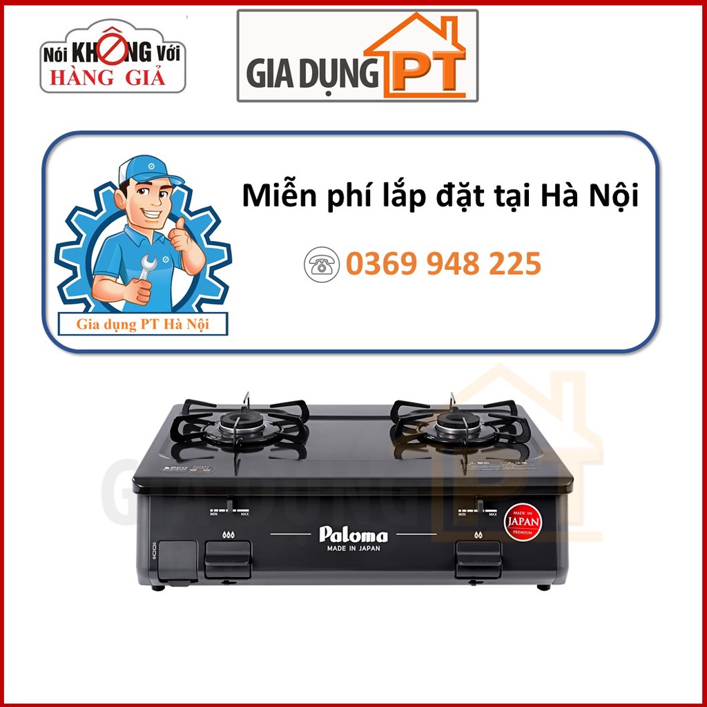 Bếp gas dương cao cấp để bàn Paloma PA-J61PE, sản xuất và nhập khẩu nguyên chiếc từ Nhật Bản, mẫu mới nhất 2021