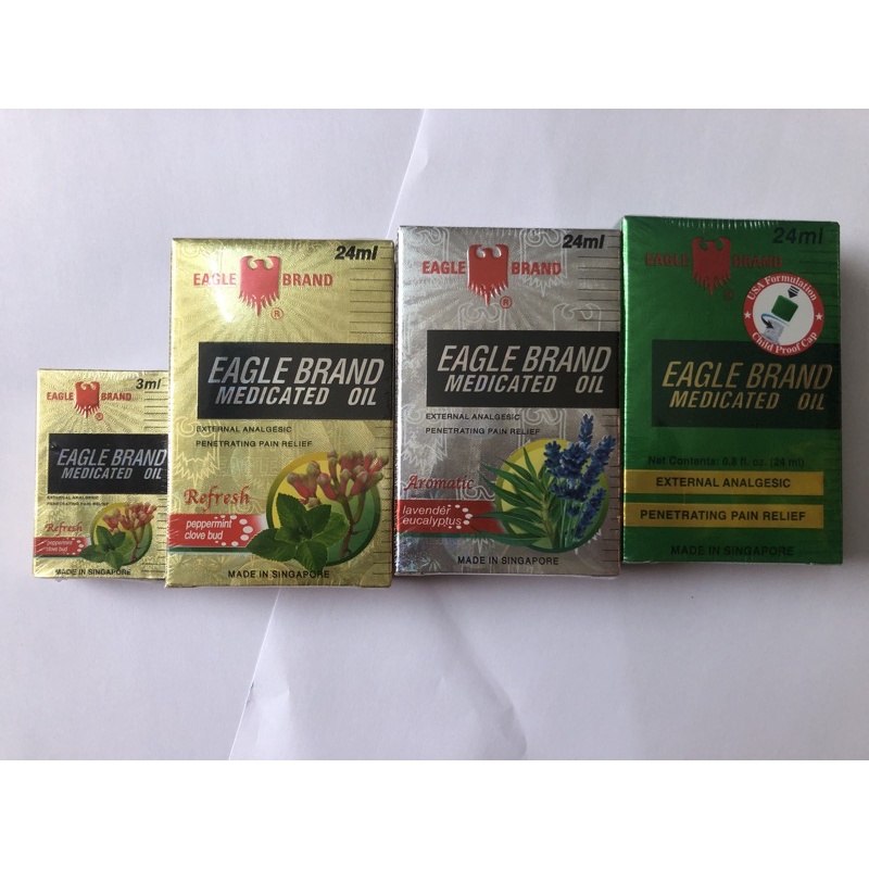 Dầu Gió Con Ó Xanh,Trắng, Vàng chính hãng Eagle Brand 24 ml
