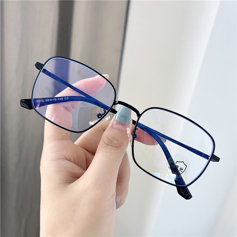 Mắt kính gọng chữ nhật chống bức xạ phong cách Hàn Quốc thời trang cho nam