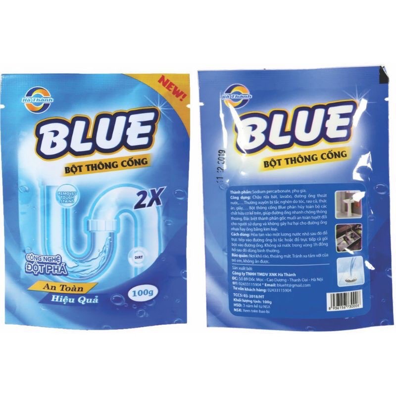 Bột thông cống Blue HQ đánh tan tắt nghẽn,siêu mạnh,an toàn,hiệu quả