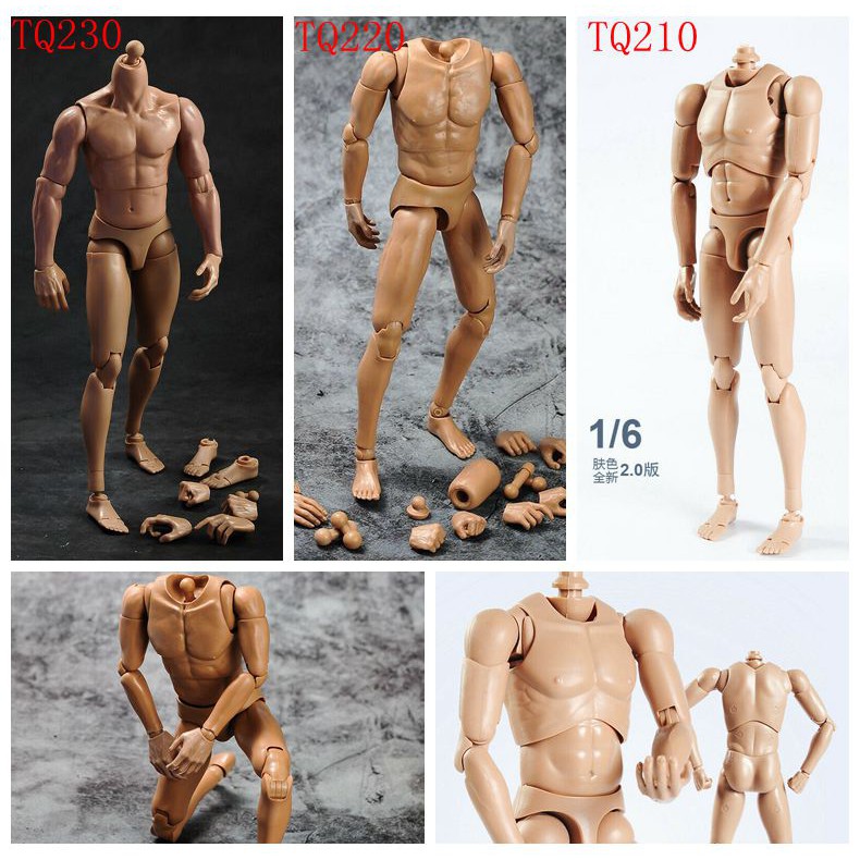 1:6 Male Flexible PVC Body Doll Skin Color TQ210/220/230 12” Action Figure Collectible