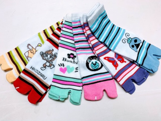 Combo 2 đôi vớ xỏ ngón cotton chất dày đi nắng
