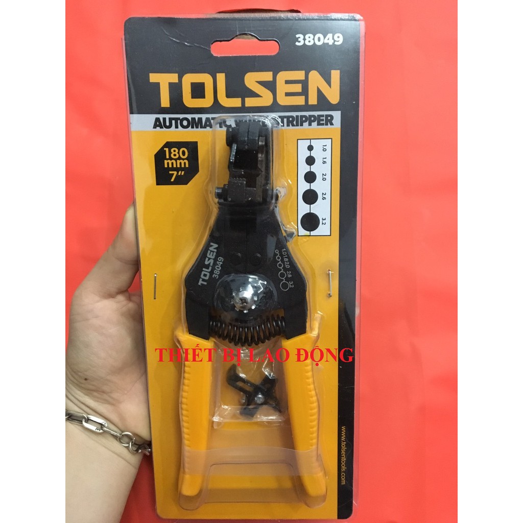 Kềm tuốt dây điện tự động tolsen 38049 - hàng chính hãng