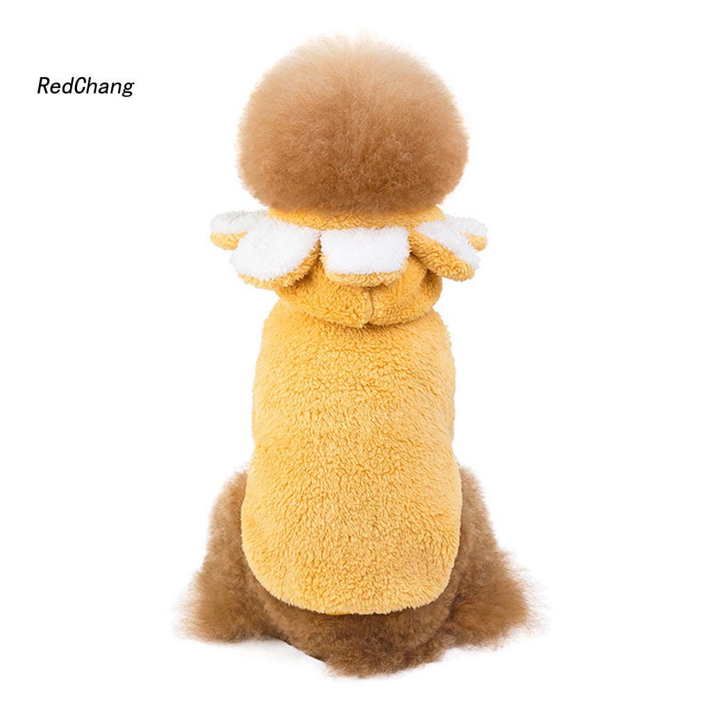 Rc ~ Áo Hoodie Vải Bông Hình Hoa Hướng Dương Dễ Thương Giữ Ấm Mùa Xuân Thu Cho Thú Cưng