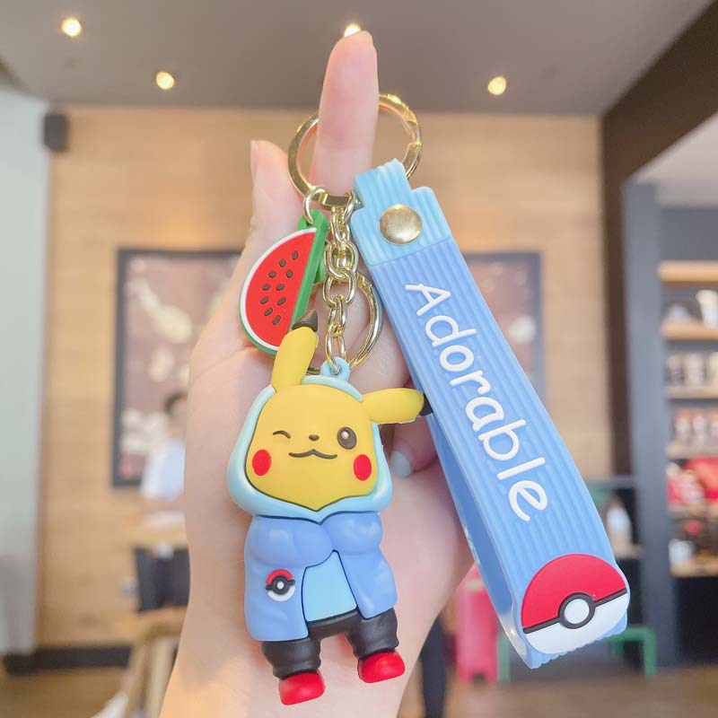 Móc Khóa Hình Pikachu Dễ Thương Dùng Trang Trí Túi Xách/ Chìa Khóa