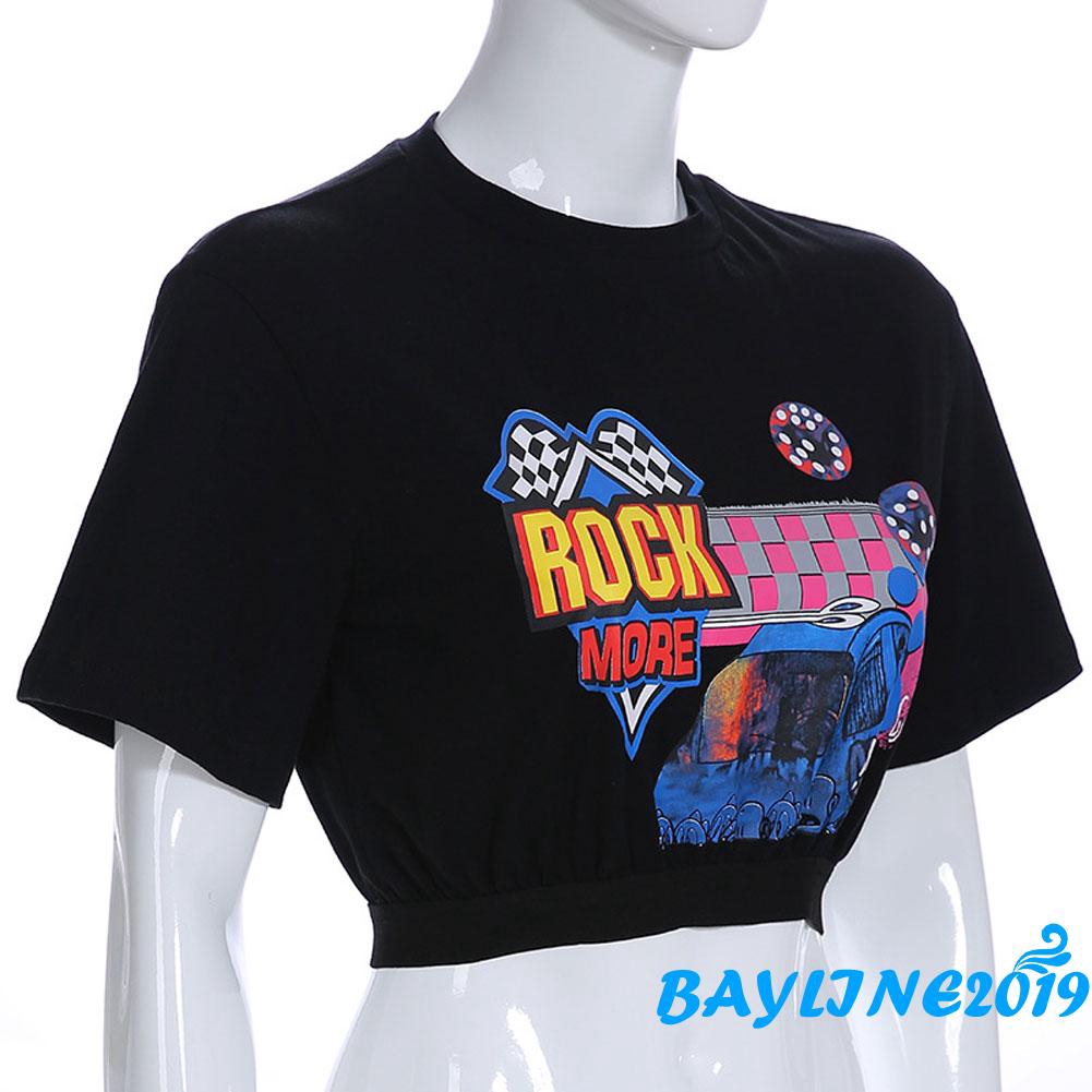 Áo Thun In Hình Xe Hơi Hoạt Hình Cá Tính Dành Cho Nữ