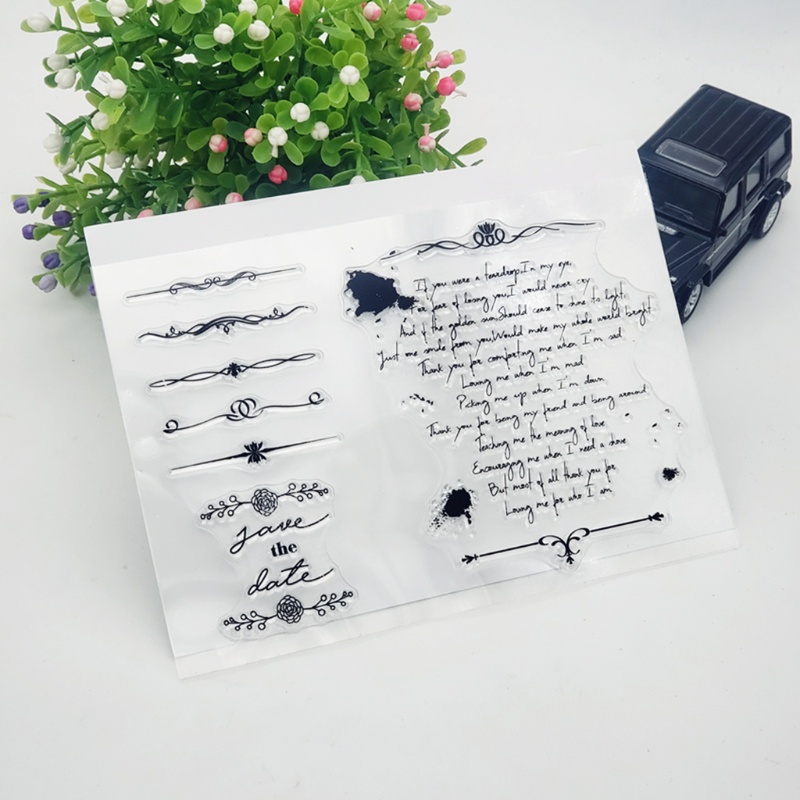 Con Dấu Silicone Trong Suốt In Chữ Love Poems Trang Trí Sổ Lưu Niệm Diy