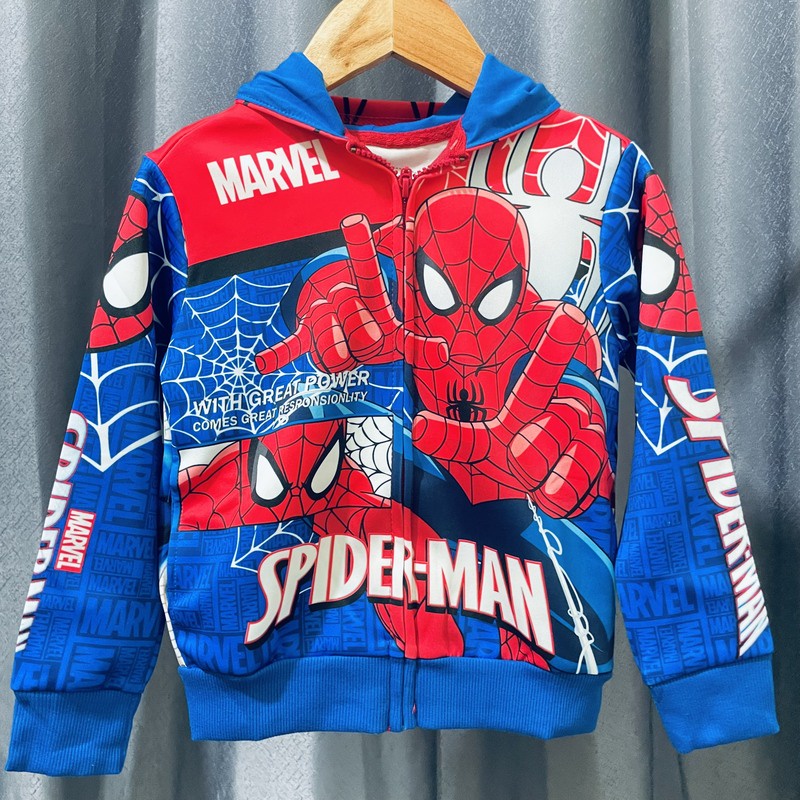 Áo khoác siêu nhân nhện, spiderman bé trai samkid chất cực đẹp AK38