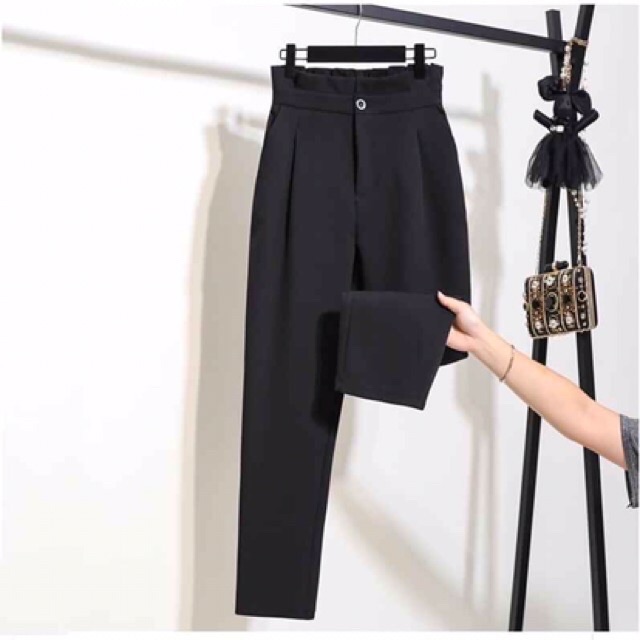 Quần baggy nữ cạp bèo