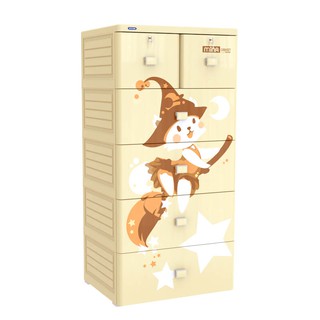 Tủ Nhựa Duy Tân Mina 5 Tầng 6 Ngăn KEM PHÙ THỦY Mới - GIAO NHANH 2H LIÊN HỆ SHOP
