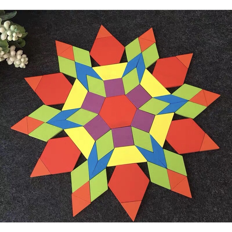 Ghép hình sáng tạo- Pattern Blocks ( 155ct- 200ct)