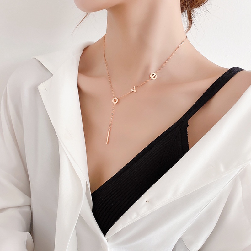 Vòng cổ thép titan hình hình học thời trang