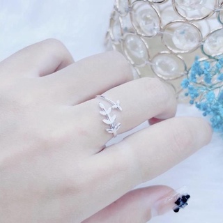 Nhẫn NỮ chiếc lá bạc ta giá rẻ - Nhẫn nữ Bạc ta chiếc lá