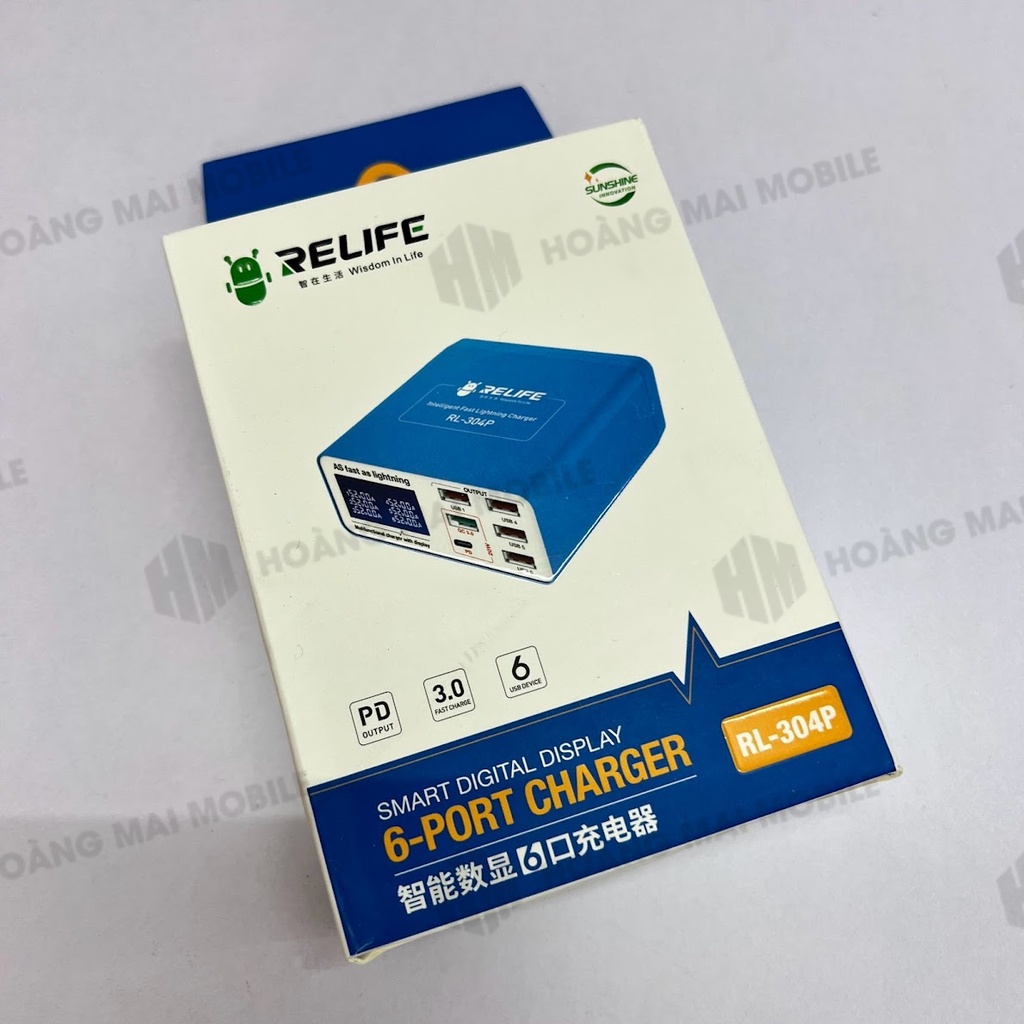 Sạc báo dòng Relife RL-304P hỗ trợ sạc nhanh