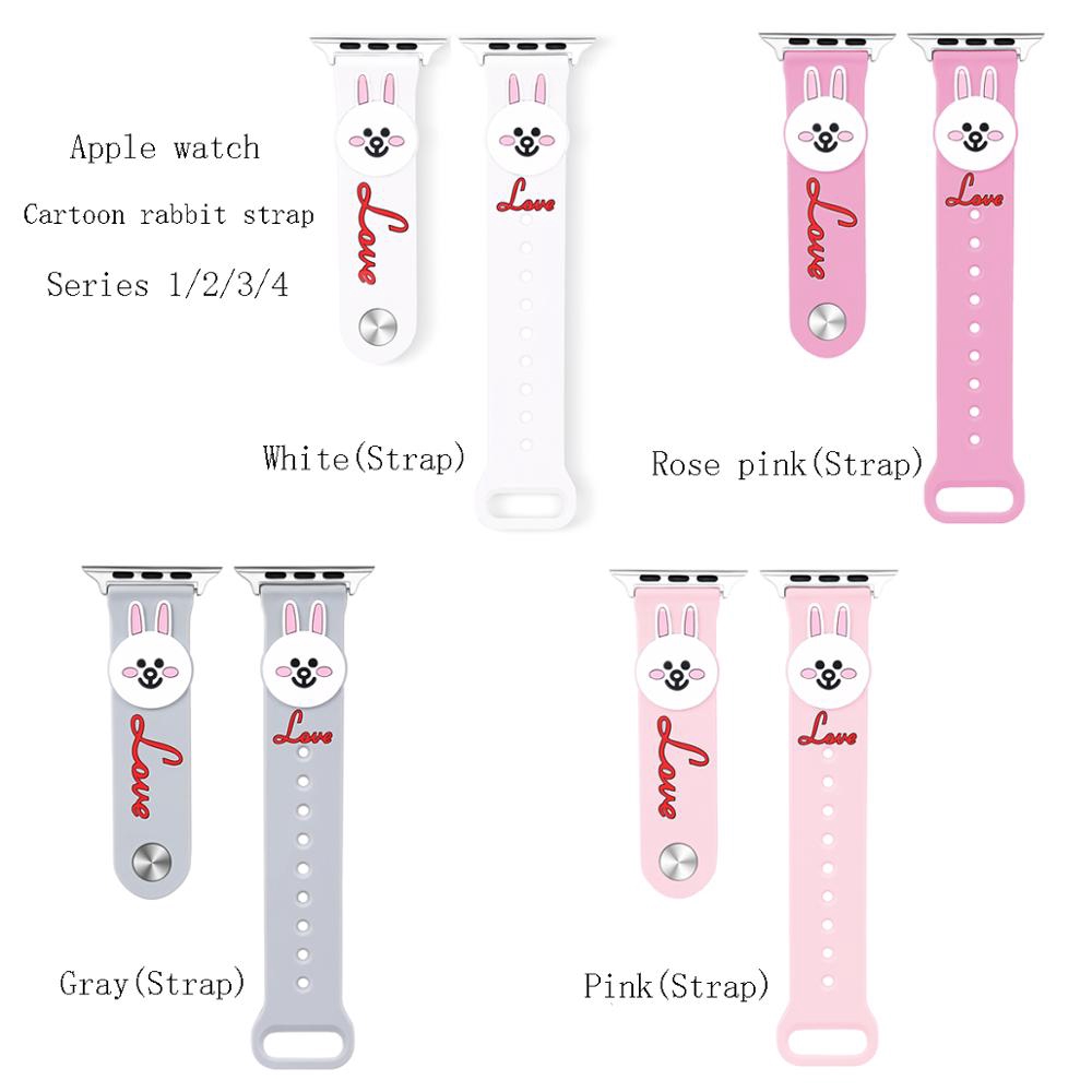 Cartoon Strap for Apple Watch 4 3 2 1 Band 40mm Bracelet 44mm Wrist Strap for iwatch 42mm 38mm