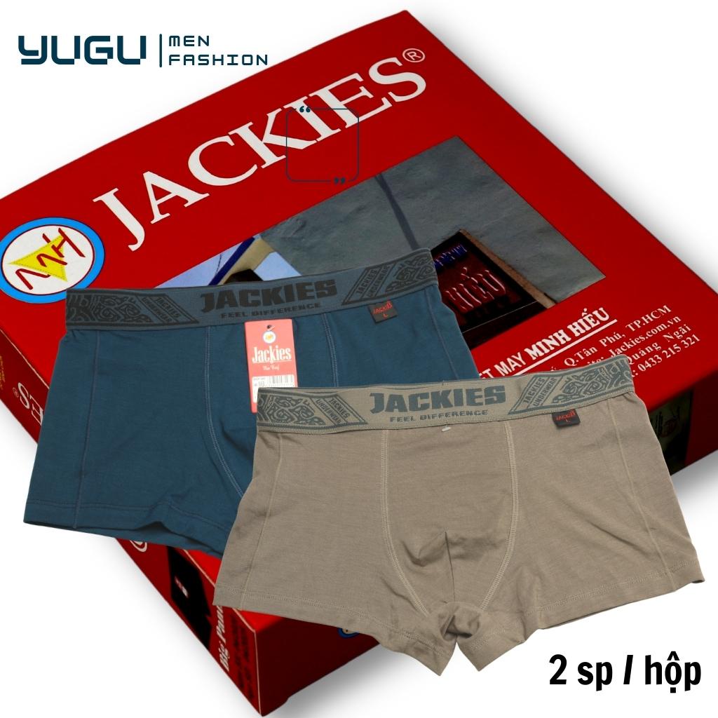 Quần lót nam boxer cotton lụa cao cấp JACKIES M03 -YUGU- 1 chiếc quần sịp đùi nam vải mỏng mềm mịn thoáng, che tên