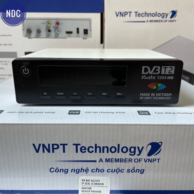 Đầu Thu Kĩ Thuật Số Mặt Đất VNPT-iGate DVB-T2 T203 HD - HỢP QUY VỚI BỘ TT&amp;TT