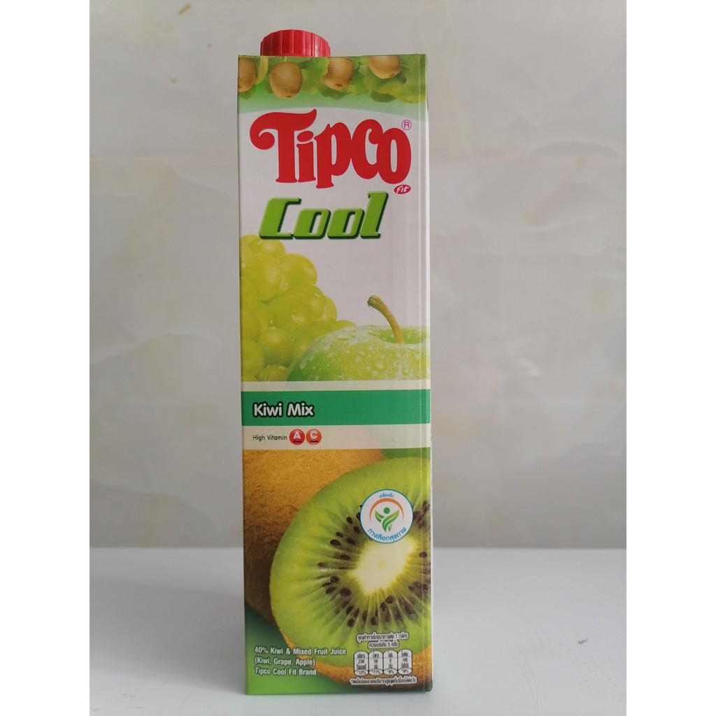 [Hộp 1 Lít] NƯỚC ÉP KIWI &amp; TRÁI CÂY [Thailand] TIPCO Fruit Juice (halal)