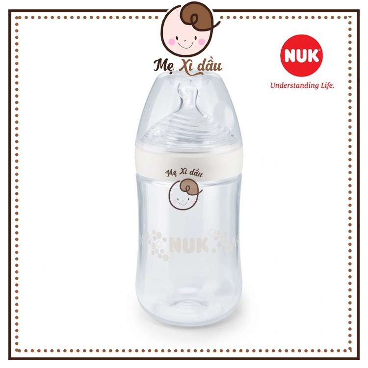 Shop mẹ xì dầu Bình sữa NUK Nature Sense 150ml/260ml chính hãng (hỗ trợ đổi núm)