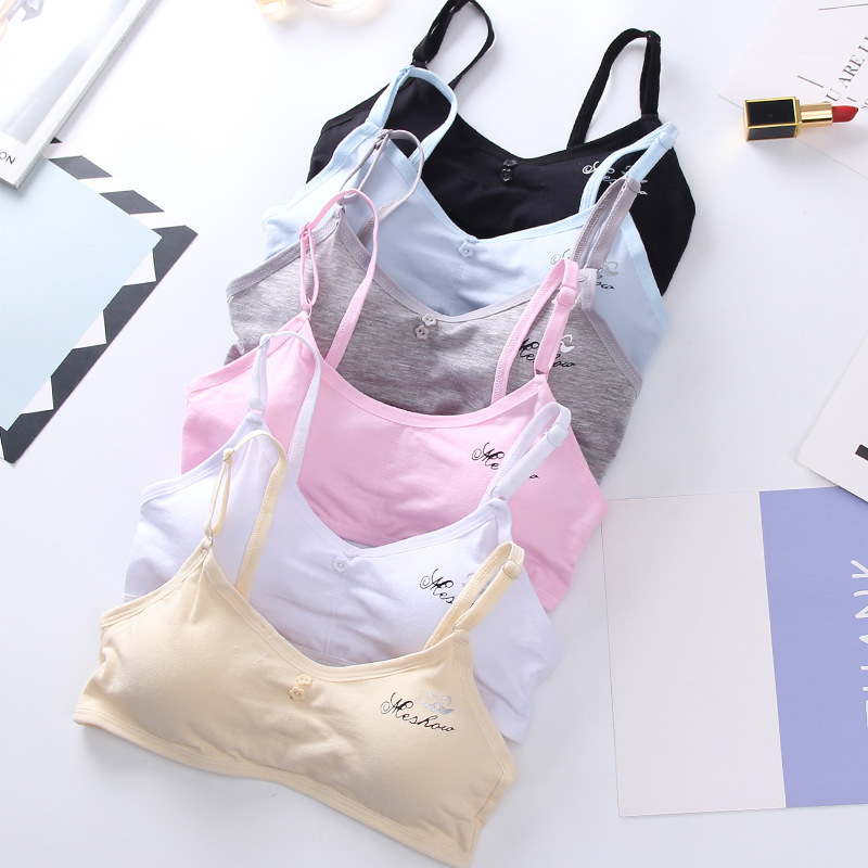 Áo ngực cotton mềm mại chống nhìn thấy tiện lợi dành cho bé gái