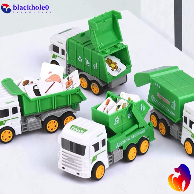 Mô hình đồ chơi xe tải/cần cẩu/xe chở rác kim loại nhiều kiểu dáng cho trẻ