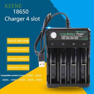 KEENE Universal 3.7V 18650 Charger USB 18350 16340 14500 Li-ion Battery Independent Short Circuit Protection Professional Intelligent High Quality LED Light Indication
