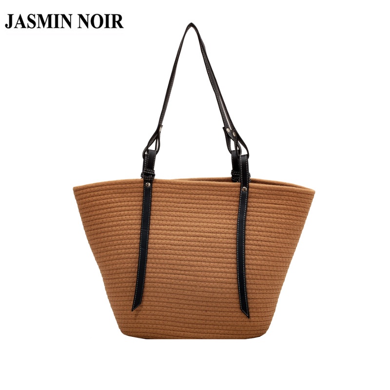 Túi đeo chéo JASMIN NOIR đan cói thiết kế đơn giản thời trang cao cấp cho nữ