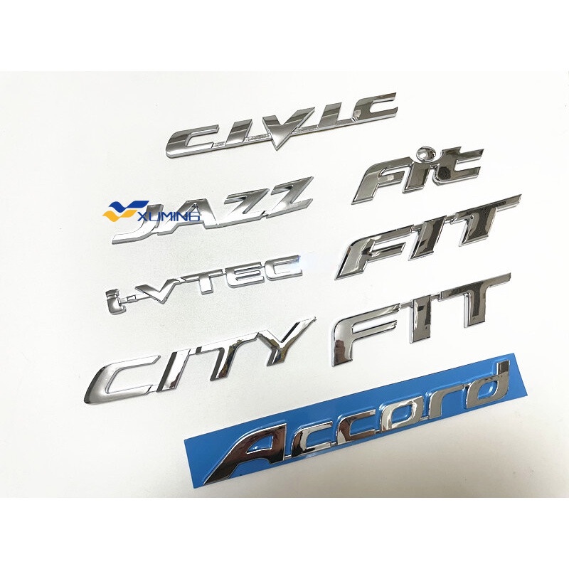 1 Miếng Dán Logo Chữ Bằng ABS Trang Trí Cốp Xe Hơi Honda I-VTEC JAZZ CITY CIVIC ACCORD