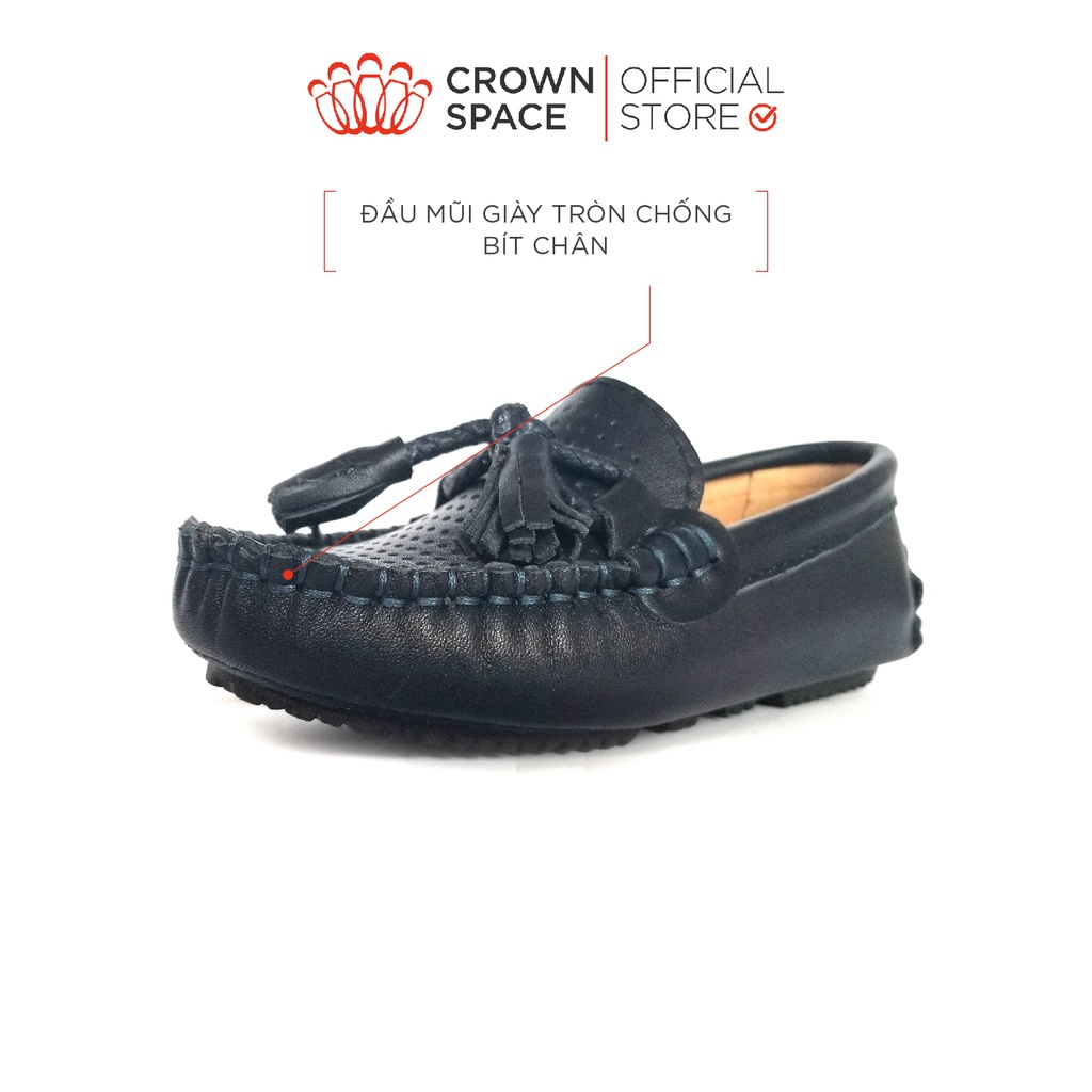 Giày Lười Loafer Bé Trai Đẹp CrownUK George Louis Moccasin Trẻ em Nam Cao Cấp CRUK440