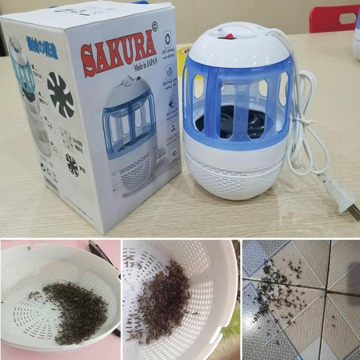 Đèn bắt muỗi thông minh sakura-Công nghệ nhật bản-Quay êm không phát ra tiếng ồn