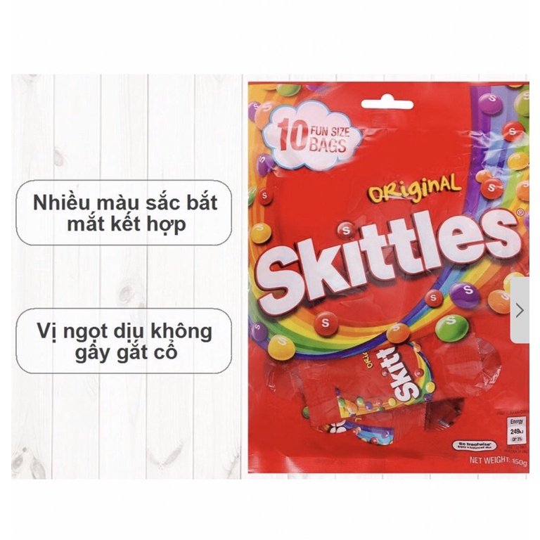 Kẹo Trái Cây Skittles Gói 150G