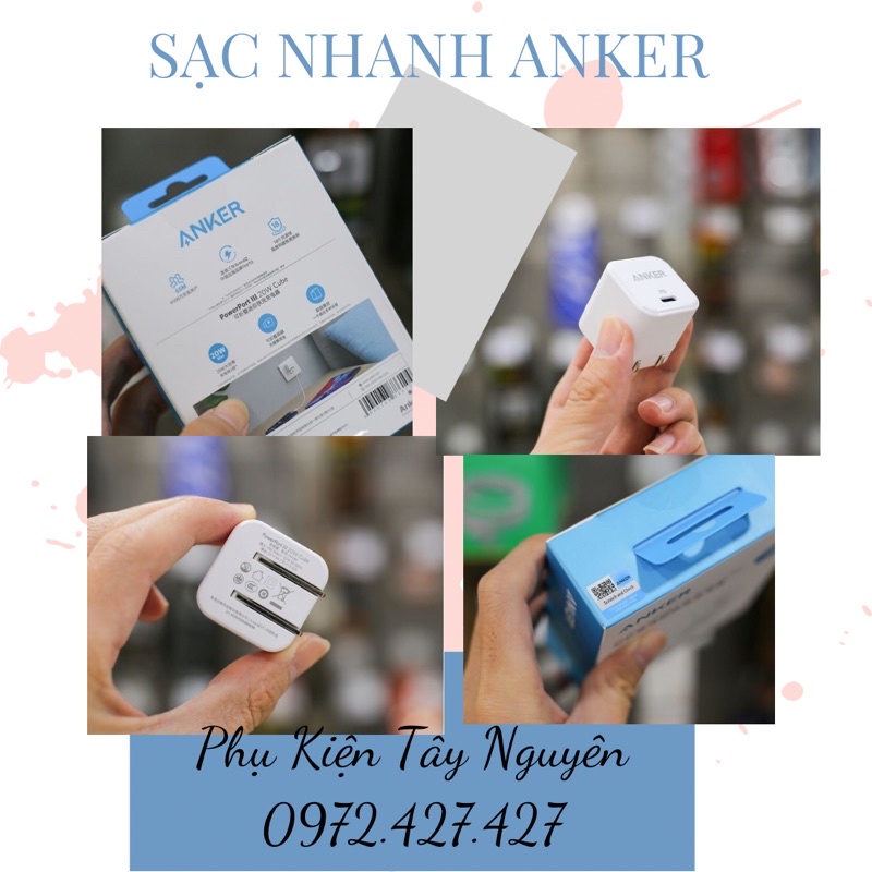 Củ sạc nhanh Anker 20W cổng USB-C chuẩn PD
