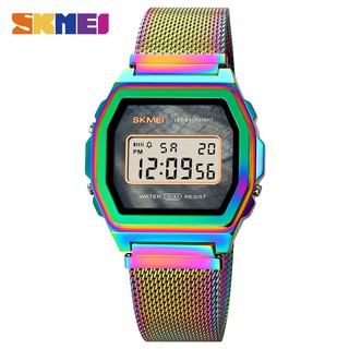 Đồng hồ điện tử SKMEI 1806 dây đeo thép không gỉ chống nước 3bar
