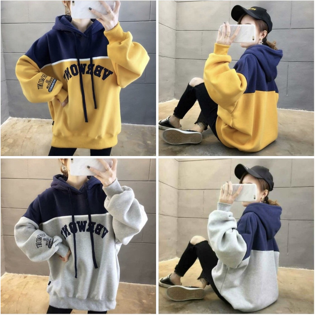 Áo Hoodie Nón Chui Trùm Đầu Nữ Nam Unisex Chất Vải Nỉ Poly Nam Nữ Vbrwont WAH004NO