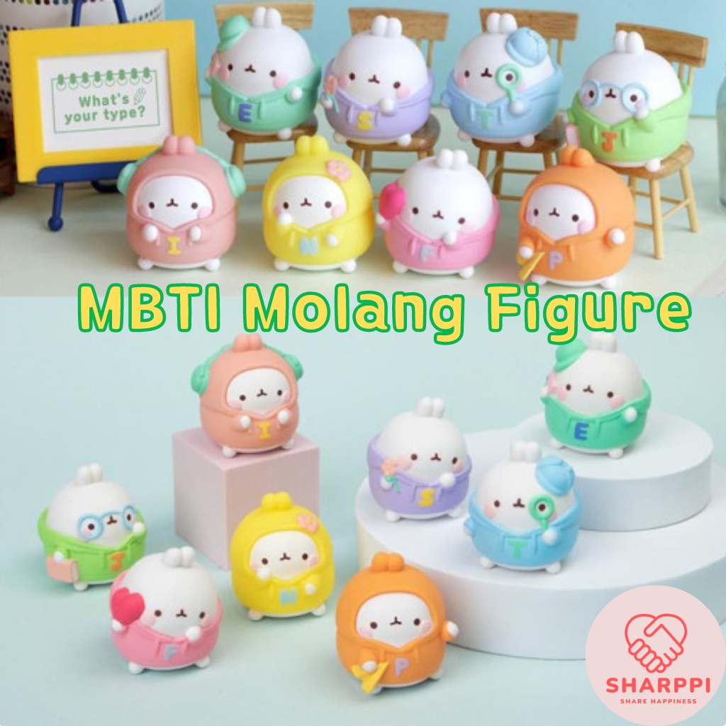 Mô Hình Nhân Vật Molang MBTI 8 Kiểu Bằng PVC