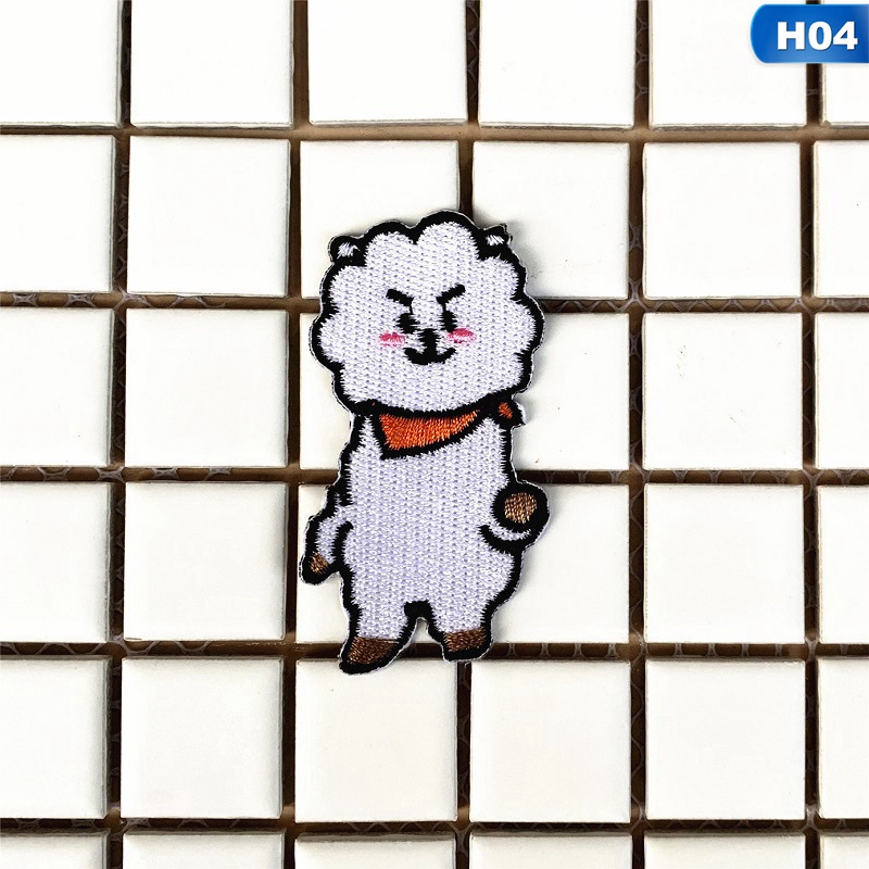 Miếng dán ủi thêu hình các nhân vật trong BTS BT21