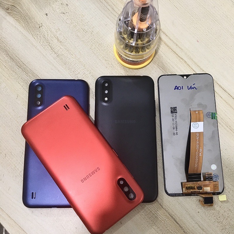 Combo Bộ vỏ + Màn Hình Samsung A01 Q- led Công Nghệ Cao Hàng Cao Cấp Tặng Bộ Ốc Vít.