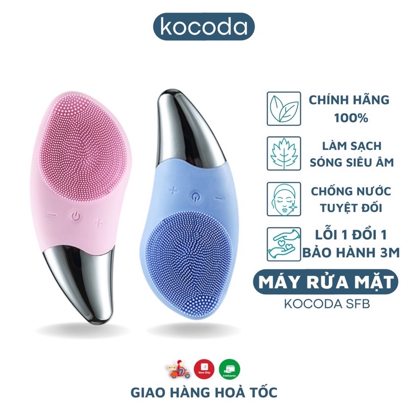 Máy rửa mặt sóng âm cao cấp KOCODA chống thấm nước giúp làm sạch sâu lỗ chân lông massage nâng cơ mặt