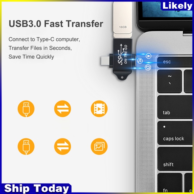 Đầu Chuyển Đổi Otg Type-c / micro Sang Usb 2 Trong 1 Đa Năng Cho Android