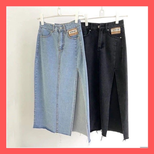 chân váy xẻ,chân váy bò xẻ tà quyến rũ xinh đẹp