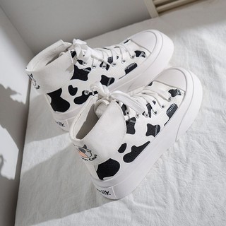 (hàng order) giày bata cổ cao bò sữa siêu đáng yêu