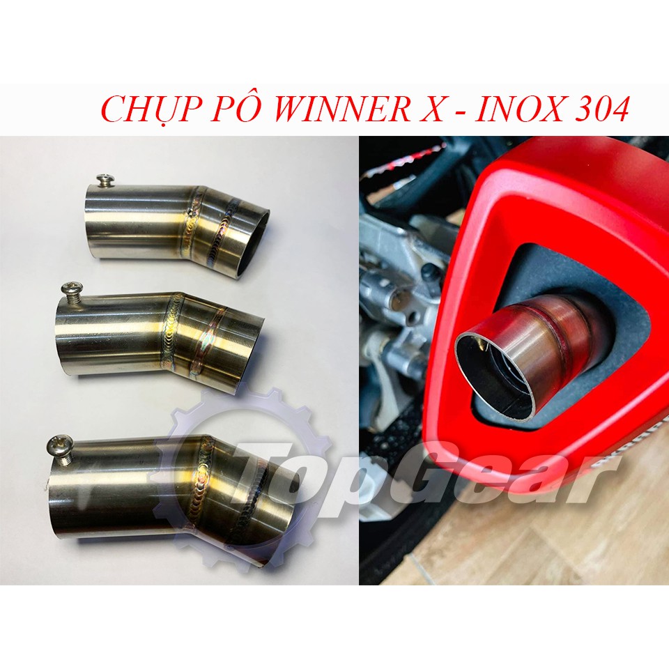 Chụp ống Xả Winner X - Chụp đuôi pô Inox304 &lt;TOPGEAR&gt;