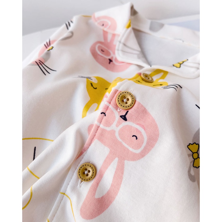 Bộ Đồ Ngủ Pijama Cho Bé Gái KIDS MAM & DAD  ơi