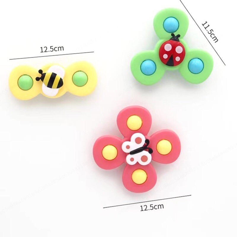 Combo 3 con quay Đồ Chơi Fidget Spinner có giác hút gắn tường, mặt kính, bàn ăn...