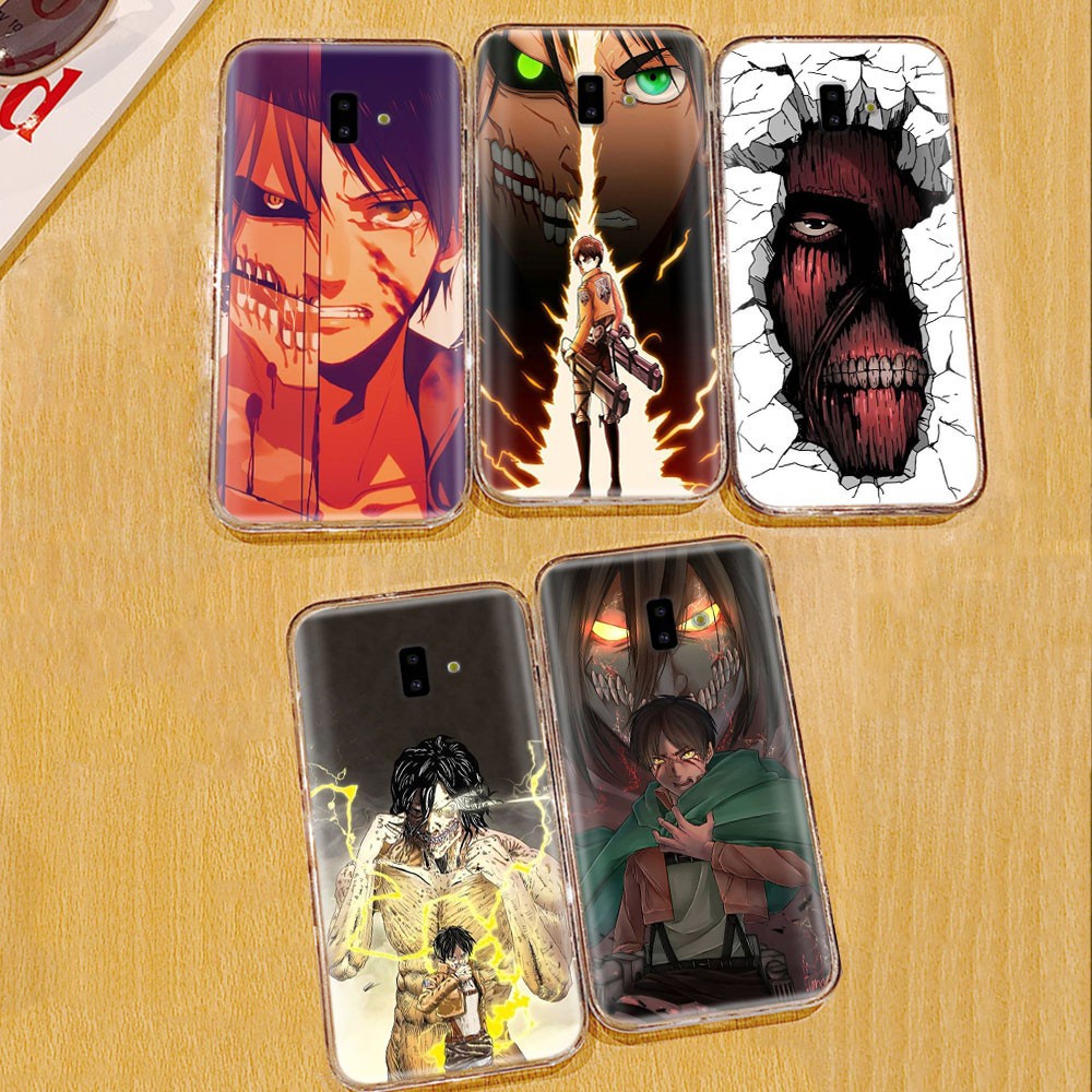 Ốp Điện Thoại Trong Suốt Hình Anime Attack On Titan Ta116 Cho Samsung Galaxy J2 Pro J4 Core J6 Plus Prime